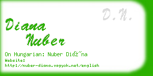 diana nuber business card